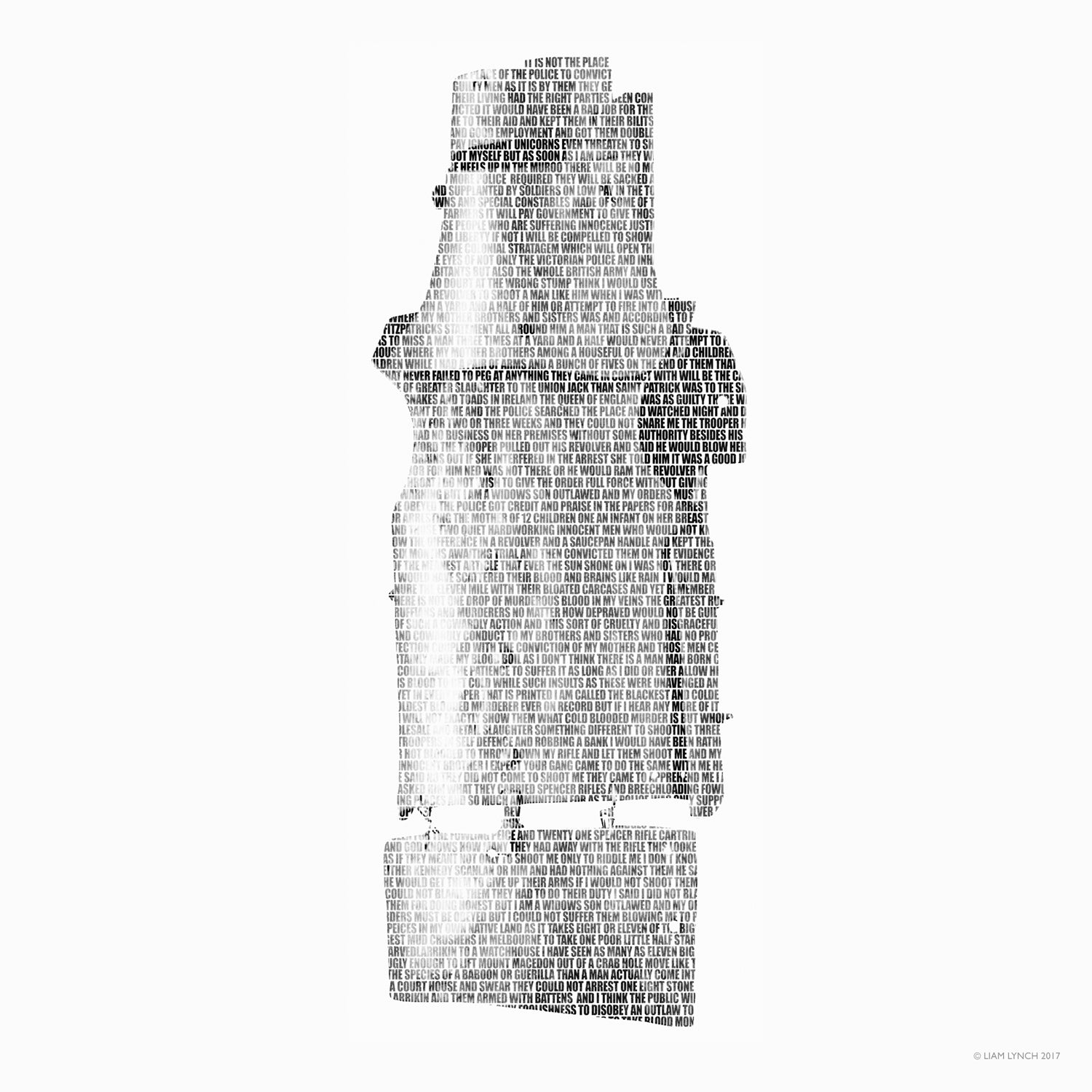 Ned Kelly On White